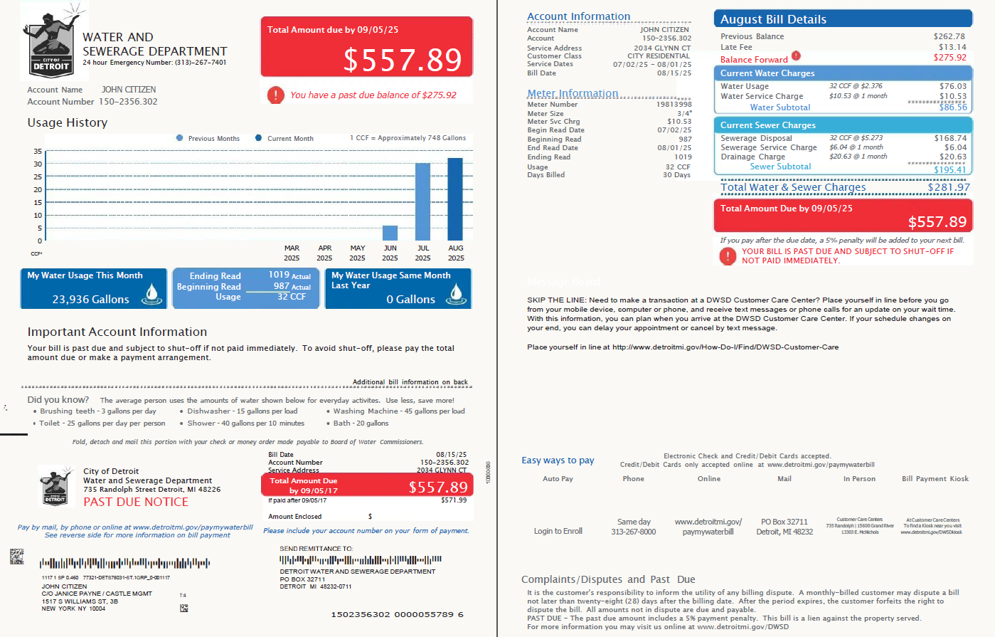  Minol USA business utility bill 